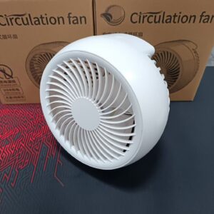 USB desktop circulating fan with 3600mAh battery and 3 speed wind adjustment – portable rechargeable table fan